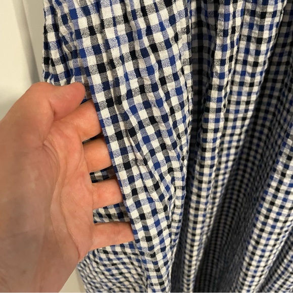 ET TIGRE Jayme Sleeveless Dress in gingham blue white and black - Picture 10 of 14